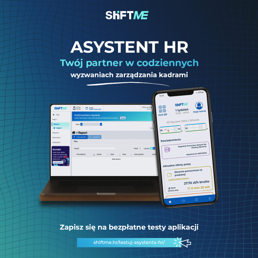 Asystent HR - Zapisz sie na testy - ShiftME